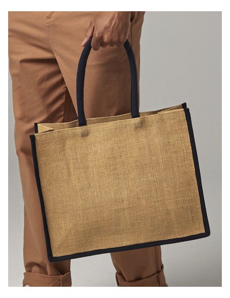 WES-W470-Natural Starched Jute Classic Shopper 2